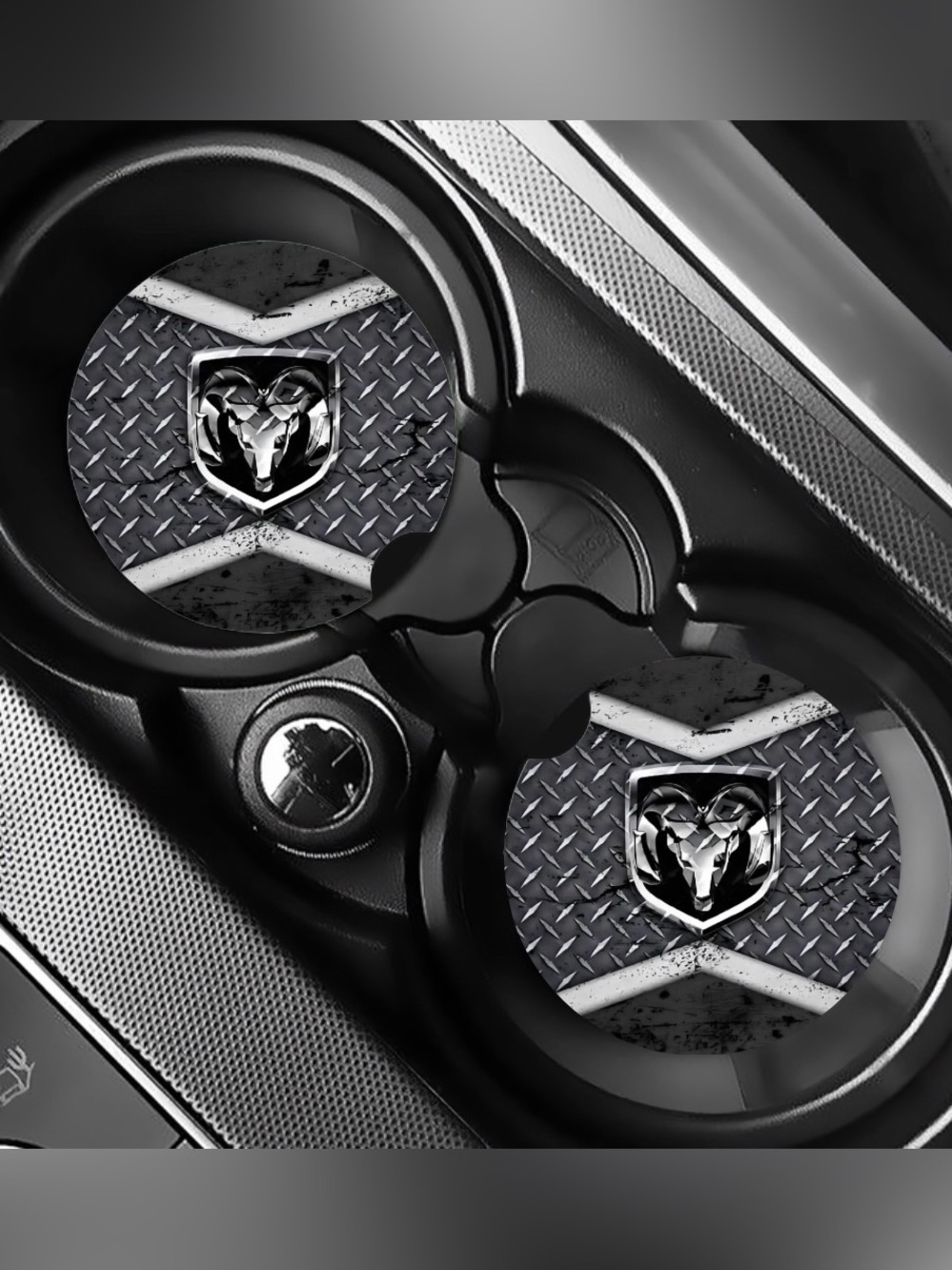 Ram Truck Car Coasters Absorbent Set of (2)